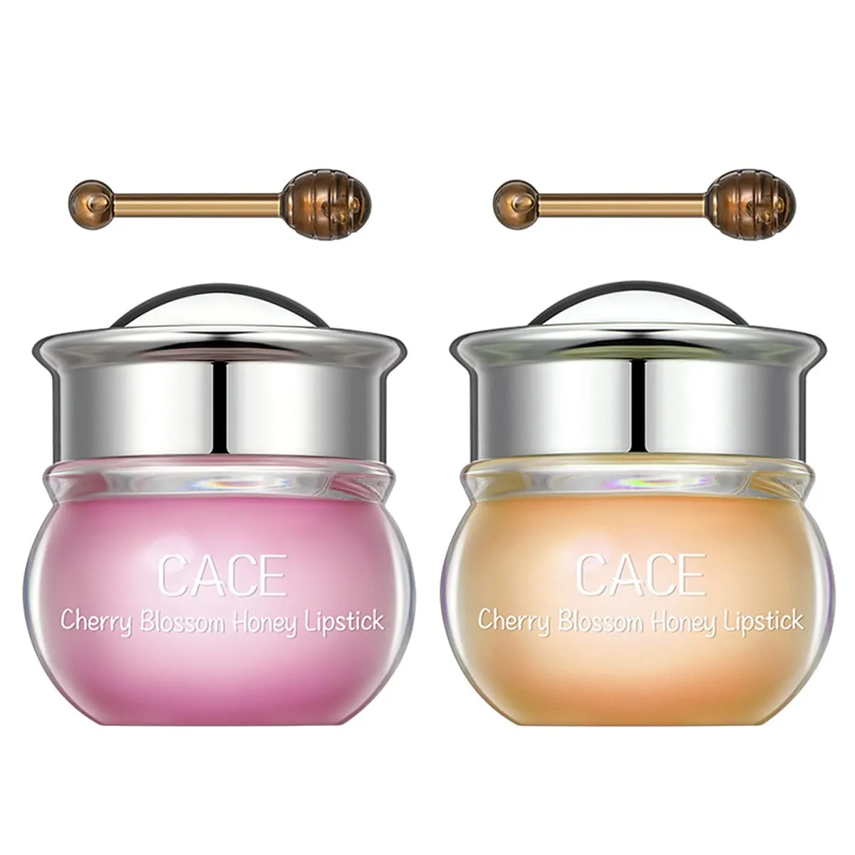 2 Bottles Sakura & Honey Lip Balm, Day & Night Repair Deep Moisture and Fade Lip Lines, Rich in Vitamin E & Cherry Blossom Extract Beeswax Essence Natural Lip Enhancer Care Sleeping Lip Mask