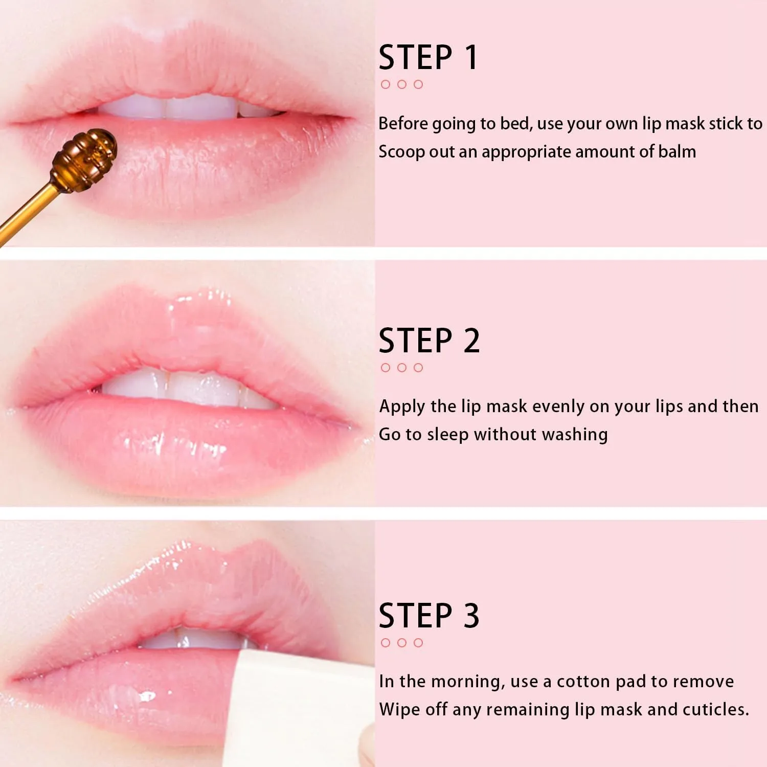 4PCS Bee Lip Balm Honey Pot, Honey Strawberry Lip Balm Lip Mask with Stick, Moisturizing Sleeping Lip Mask Day & Night Lip Care - Hydrate Repair Prevent Dry Cracked Scrub (2 Honey & 2 Strawberry)