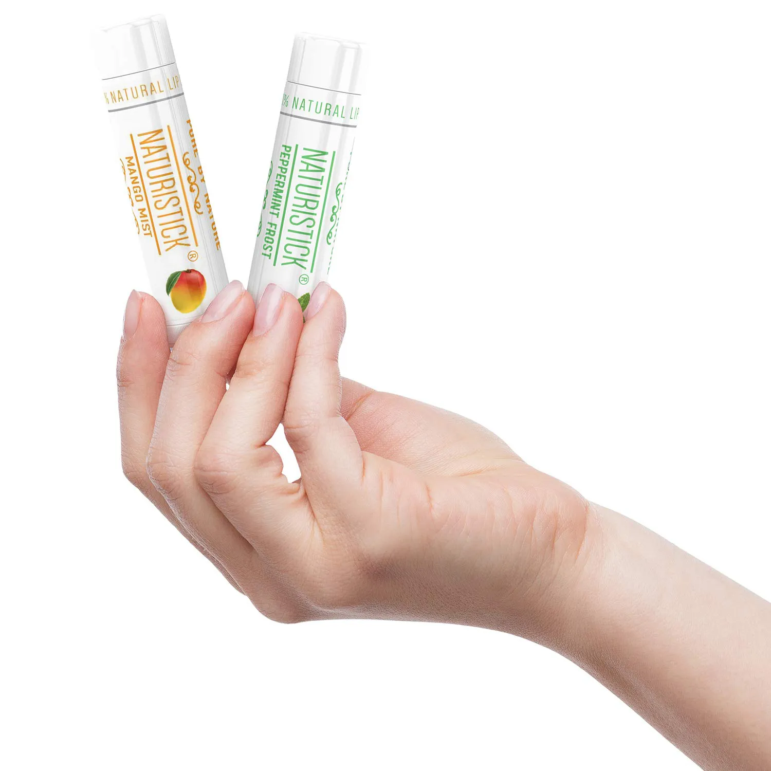 7-Pack Green Tea Lip Balm Gift Set by Naturistick. 100% Natural Ingredients. Best Beeswax Chapstick for Dry, Chapped Lips. Made in USA
