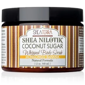 Coconut Sugar Whipped Body Scrub-Shea Nilotik' Butter MONGONGO BANANA SheaTerra Organics
