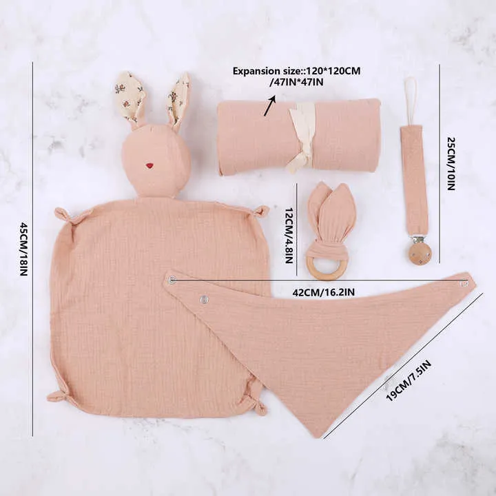 Hand Make Baby Milestone Cotton Rattle-بطانية خشخيشة